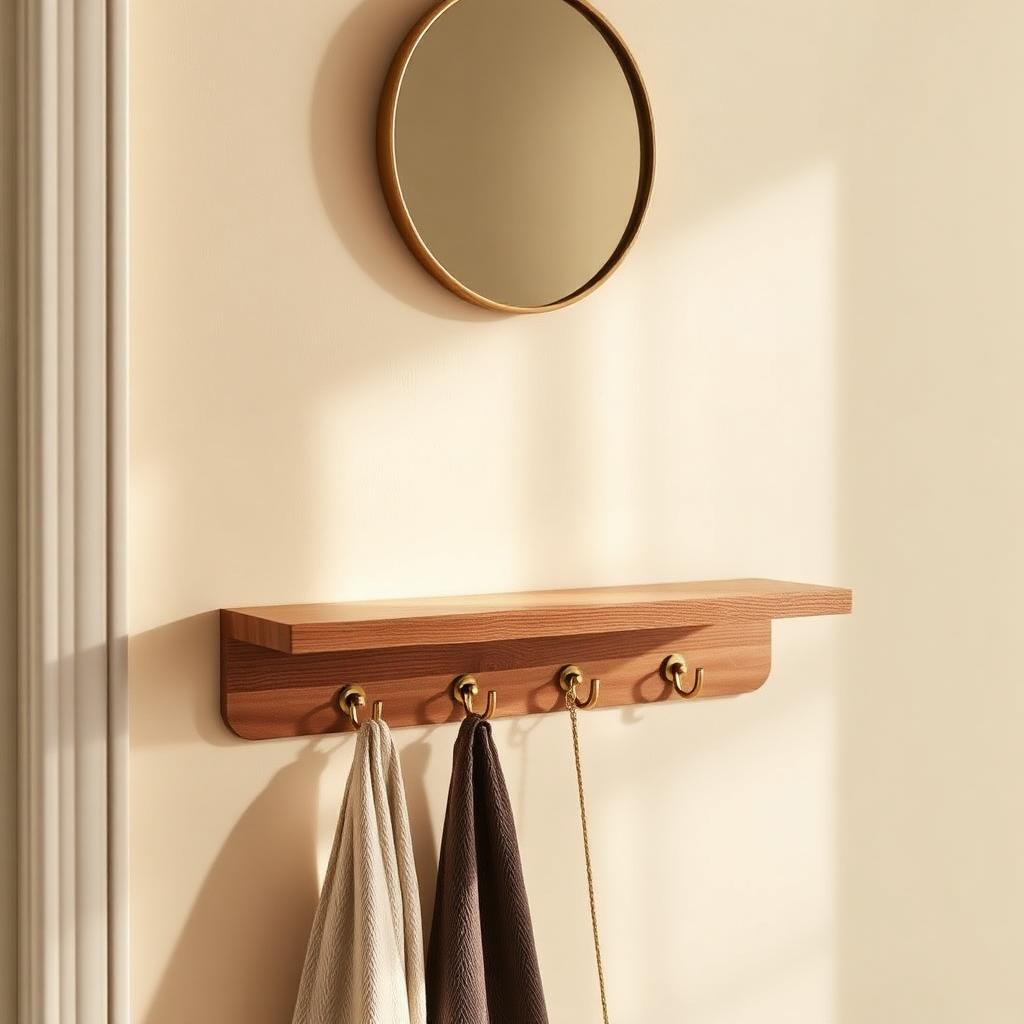 Oak Entryway Shelf